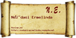 Nádasi Ermelinda névjegykártya